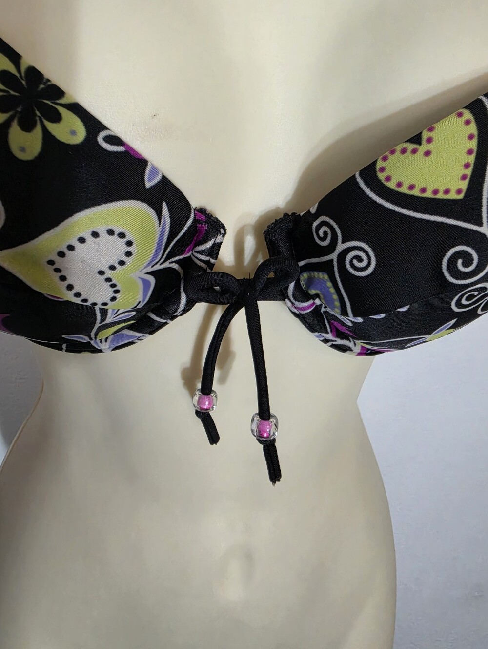 Victoria's Secret Bikini Top Black Multi Size 34C - Picture 8 of 16